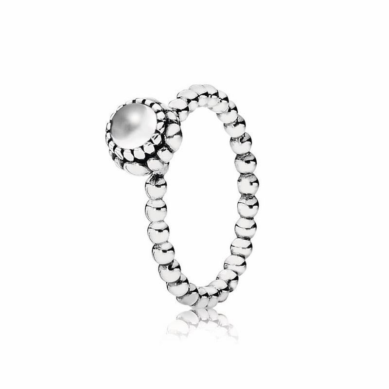 Pandora Birthday Blooms Stackable Ring April Clearance NZ, Sterling Silver (316587-VAS)